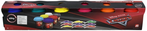 Set borcanase cu plastilina 114 gr Cars 6 buc/set As Toys