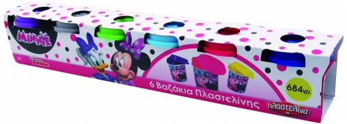 Set borcanase cu plastilina 114 gr Minnie 6 buc/set As Toys