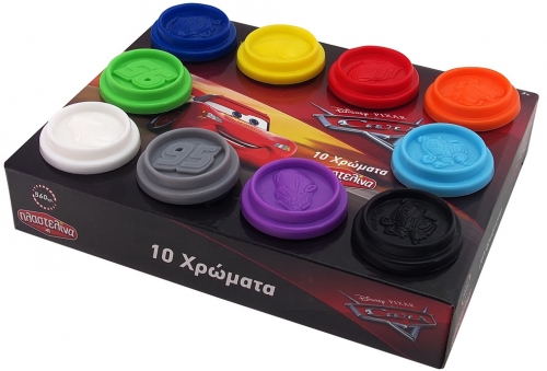 Set borcanase cu plastilina 56 gr. in cutie Cars 10 buc/set As Toys
