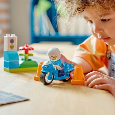 Motocicleta albastra de politie 10471 LEGO DUPLO