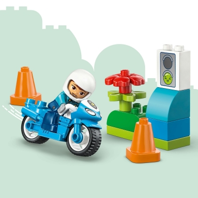 Motocicleta albastra de politie 10471 LEGO DUPLO