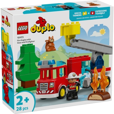 Camion de pompieri cu furtun si pompier 10473 LEGO DUPLO