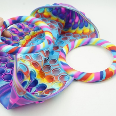 Geanta Pop it Now, 28 cm, multicolora/mov