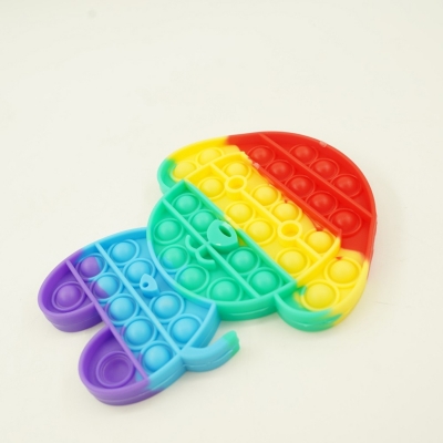 Jucarie senzoriala antistres Pop it Now, 14 x 12 cm, model Catel multicolor