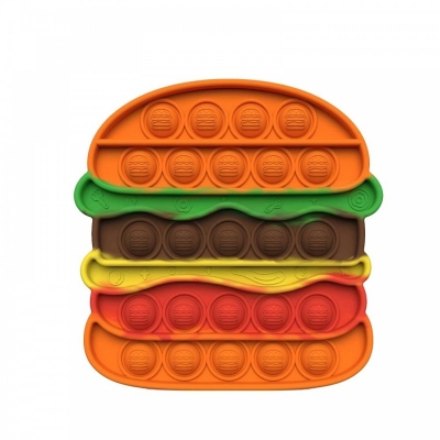Jucarie antistres senzoriala Pop it Now, 14 cm, model Hamburger