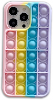 Husa de protectie Pop it now compatibila cu IPhone 13, multicolora 