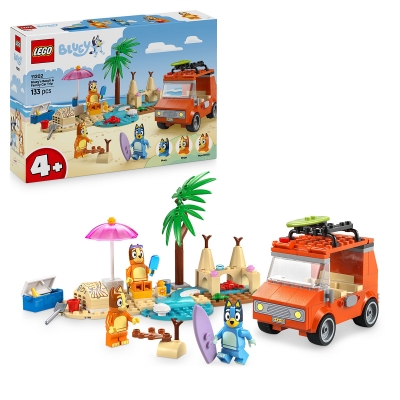 Calatoria familiei lui Blue cu masina la plaja 11202 LEGO Bluey