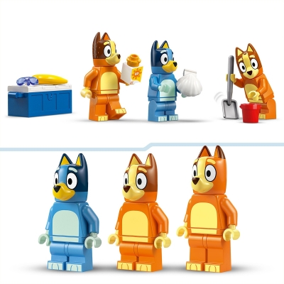 Calatoria familiei lui Blue cu masina la plaja 11202 LEGO Bluey