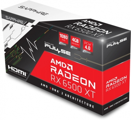 Placa video Sapphire Radeon™ RX 6500 XT OC PULSE, 4GB GDDR6, 64-bit