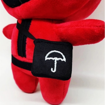 Jucarie de plus Flippy, Squid Game, 23 cm, triunghi, rosu