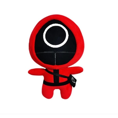 Jucarie de plus Flippy, Squid Game, 13 cm, cerc, rosu