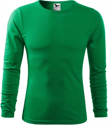 Tricou cu maneca lunga, pentru barbati, verde mediu, Malfini