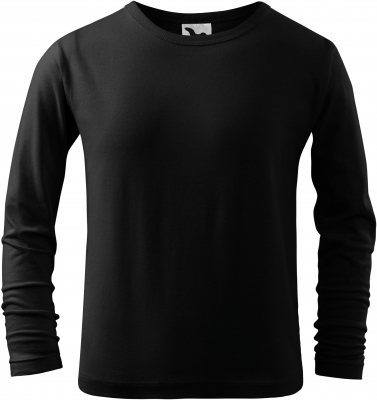 Tricou cu maneca lunga, pentru copii, negru, Malfini