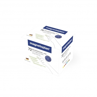 Creta alba rotunda, 72 buc/set Magnetoplan