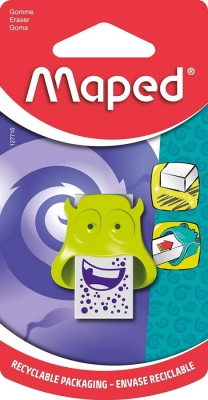 Radiera Little Monster, diverse culori, in blister, Maped