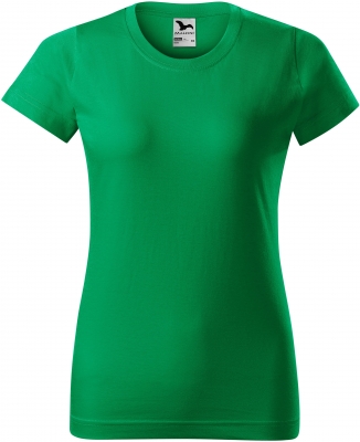 Tricou cu gat rotund, pentru dame, verde mediu, Malfini