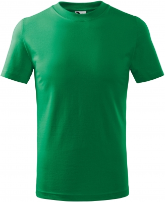 Tricou finisat silicon, pentru copii, verde mediu, Malfini