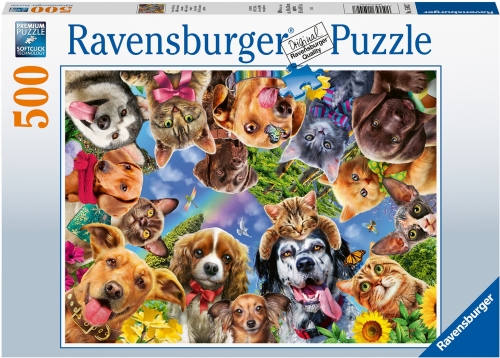 Puzzle Selfie Cu Animale, 500 Piese Ravensburger