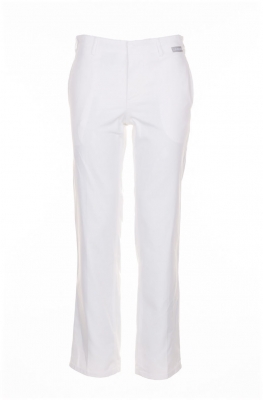 Pantaloni cu talie inalta, alb, BW270, Rock Safety