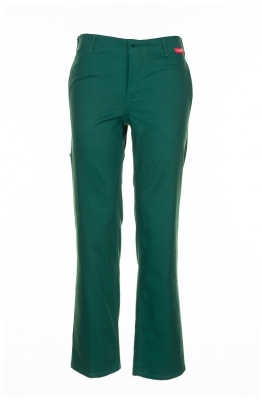 Pantaloni cu talie inalta, verde, BW270, Rock Safety 