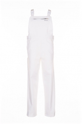 Pantaloni cu pieptar, alb, BW270, Rock Safety