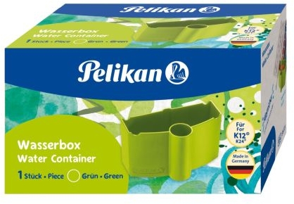 Container apa pentru pensule, culoare verde, cutie carton, Pelikan