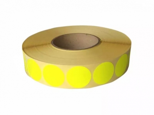 Etichete rotunde 17 mm galbene 2110 bucati/rola