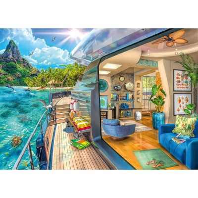 Puzzle Vapor Pe Insula Tropicala 1000 Piese Ravensburger