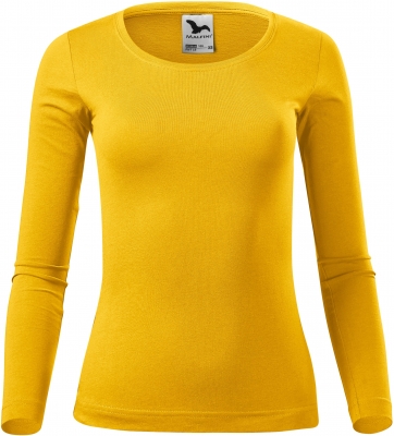 Tricou cu maneca lunga, pentru dama, galben, Malfini