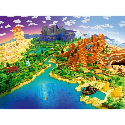 Puzzle Lumea Minecraft, 1500 Piese Ravensburger