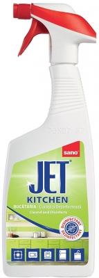 Detergent lichid dezinfectant pentru suprafetele din bucatarie Sano, Jet, 750ML