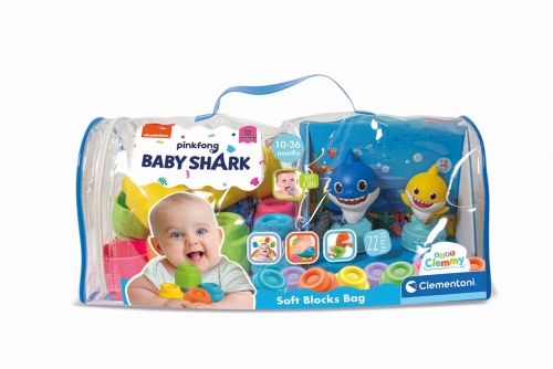 Baby Shark - Plasa Clemmy Cu 22 De Cuburi Clementoni