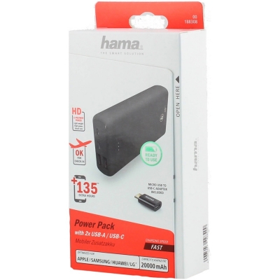 Baterie externa Supreme 20 HD, 20000 mAh, Hama 