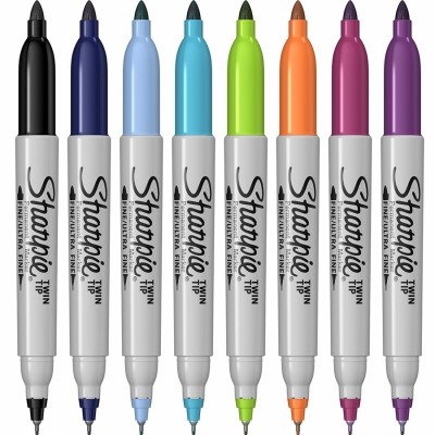 Marker permanent Twin Tip Bullet 8 buc/set Sharpie