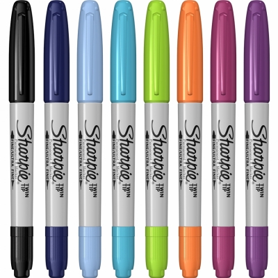 Marker permanent Twin Tip Bullet 8 buc/set Sharpie