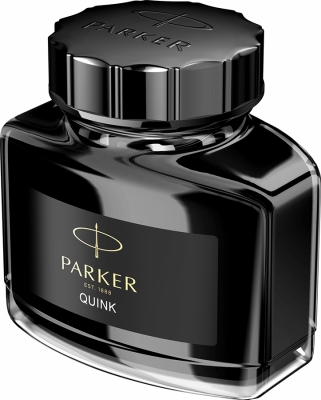 Calimara cu cerneala permanenta, culoare negru, 57 ml, Quink Parker