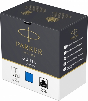 Calimara cu cerneala lavabila, culoare albastru, 57 ml, Quink Parker