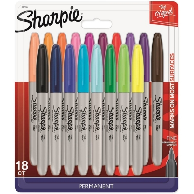 Marker permanent Fine Point Bullet 18 buc/set Sharpie