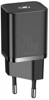 INCARCATOR retea Baseus Super Si, Quick Charge 20W, 1 x USB Type-C 5V/3A max, negru