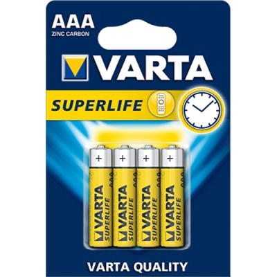 Baterie zinc carbon R3 (AAA) 4 bucati/blister Superlife Varta