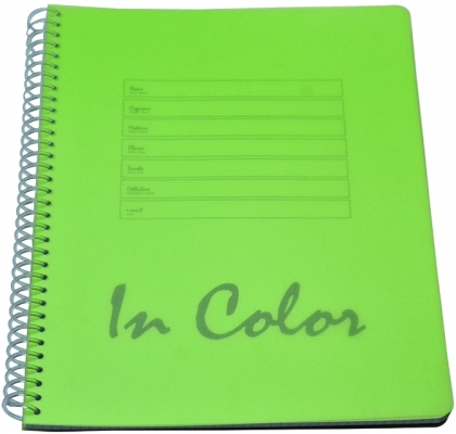 Caiet cu spirala A4 80 foi/80 gr dictando coperta verde