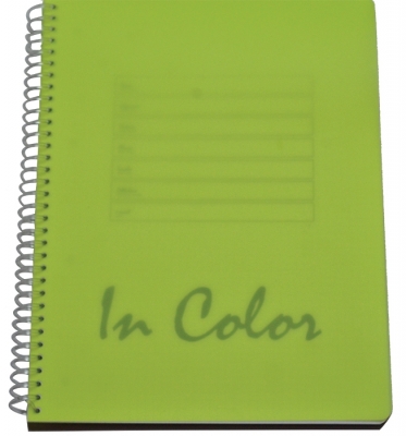 Caiet cu spirala A5 80 foi/80 gr dictando coperta verde