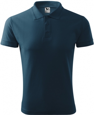 Tricou piqué polo, 200 g/m2, pentru barbati, albastru marin, Rock Safety