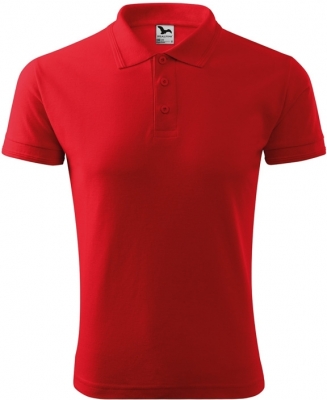 Tricou piqué polo, 200 g/m2, pentru barbati, rosu, Rock Safety 