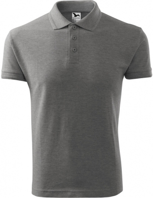 Tricou pique polo, 200 g/m2, pentru barbati, gri inchis, Rock Safety 