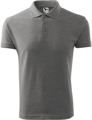 Tricou pique polo, 200 g/m2, pentru barbati, gri inchis, Rock Safety 