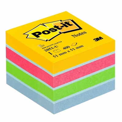 Notite adezive nuante ultra minicub Post-It 51 mm x 51 mm 400file/cub 3M