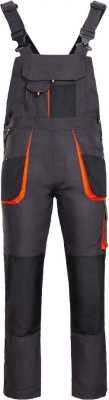 Pantaloni pieptar de lucru Kastor Stenso, gri/negru/portocaliu