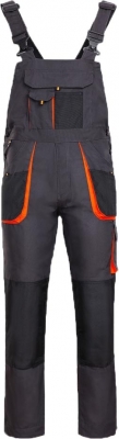 Pantaloni pieptar Kastor Stenso, gri/negru/portocaliu