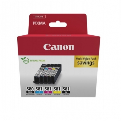 Pachet 5 cartuse Canon compatibile PGI-580/CLI-581XXL